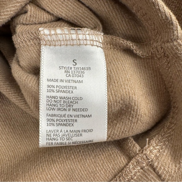 Paper Crane Women’s Beige Long Sleeve Crop Top Stretch Pullover Anthropologie S - Picture 3 of 8